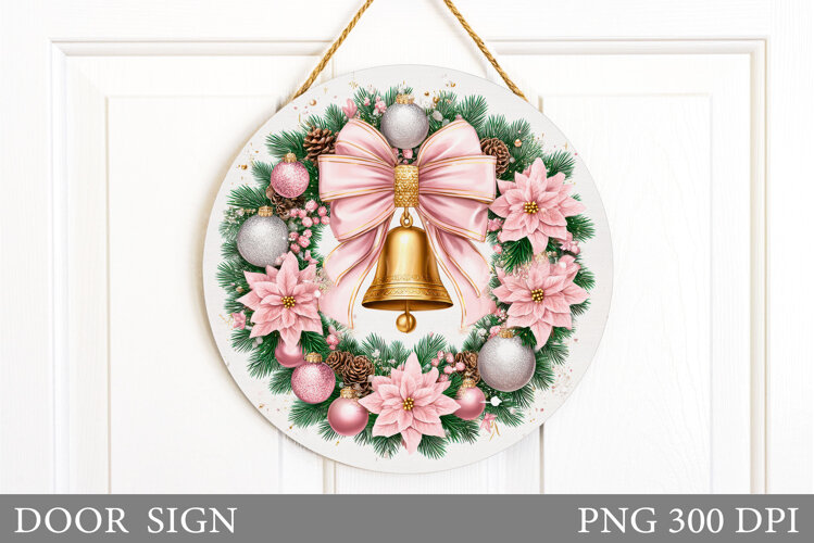 Christmas Door Sign Design. Christmas Sublimation example image 1