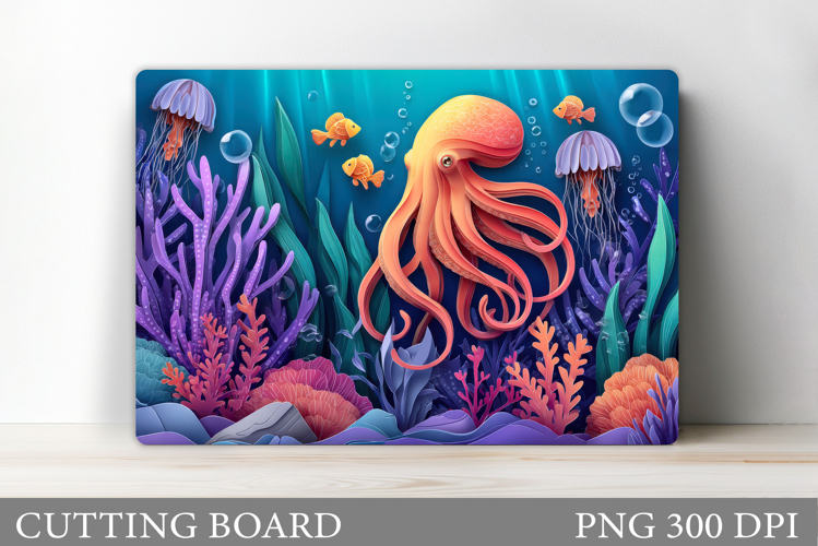Octopus Cutting Board. Sea Cutting Board Design
