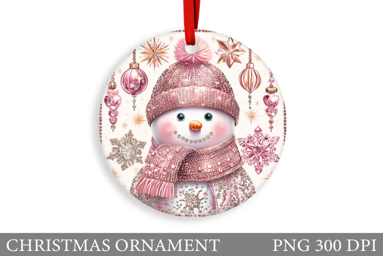 Cute Snowman Christmas Ornament. Snowman Ornament Design