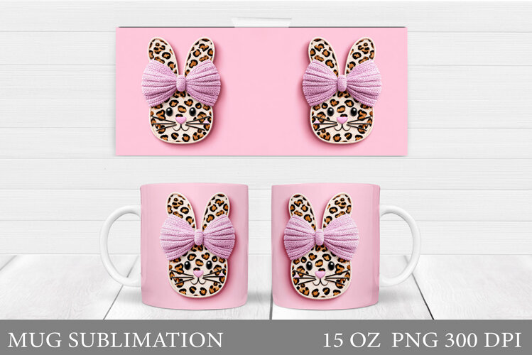 Cute Bunny Mug Design. Cute Bunny Sublimation example image 1