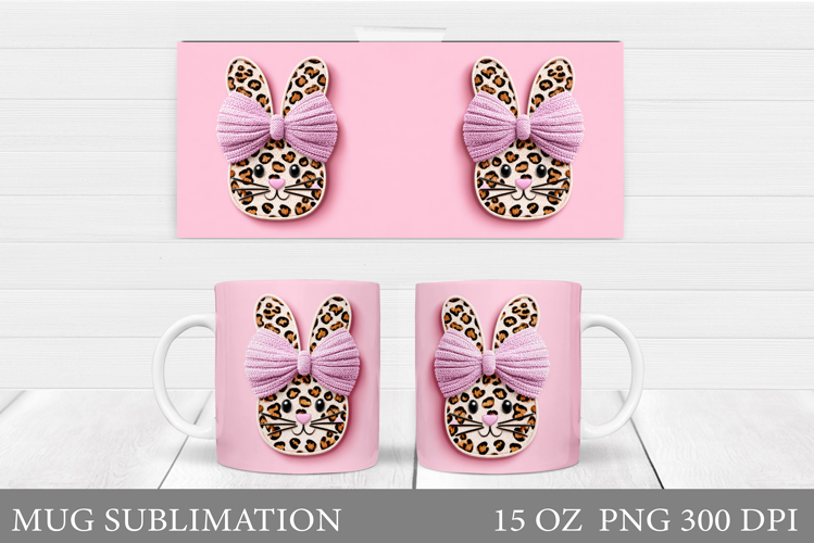 Cute Bunny Mug Design. Cute Bunny Sublimation