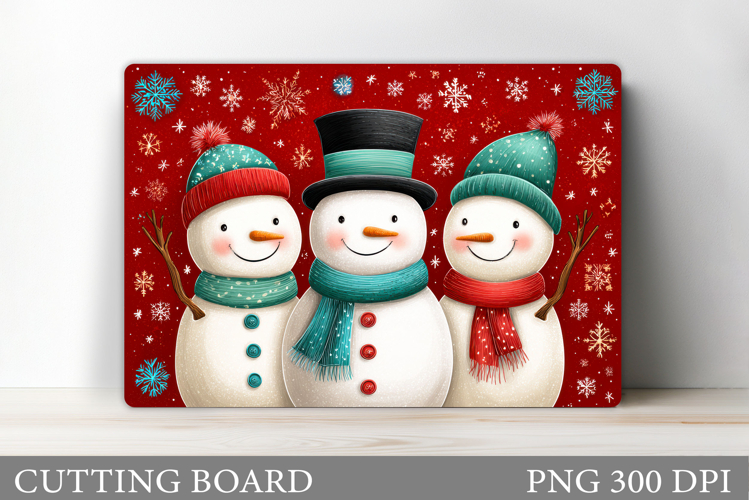 Cute Snowman Cutting Board. Christmas Cutting Board Design