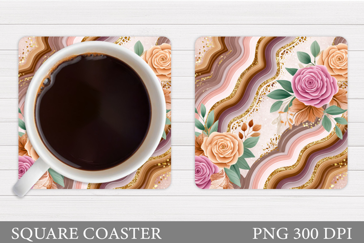Roses Coaster Design. Rose Coaster Sublimation