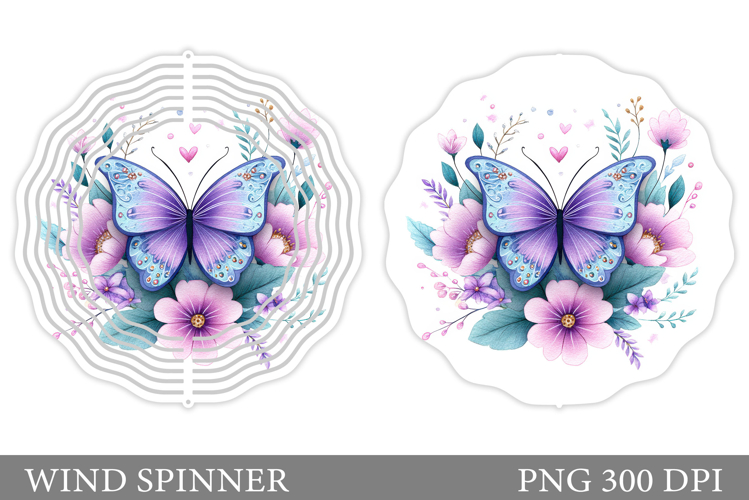 Butterfly Wind Spinner Design. Butterfly Sublimation