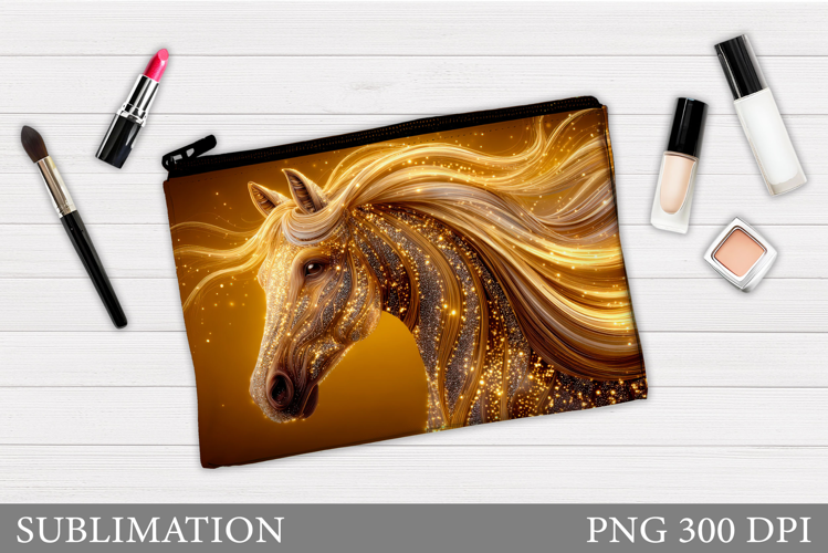 Horse Makeup Bag Sublimation. Horse Cosmetics Bag Design