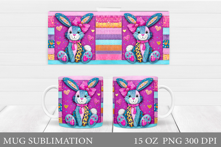 Cute Bunny Mug Design. Cute Bunny Sublimation
