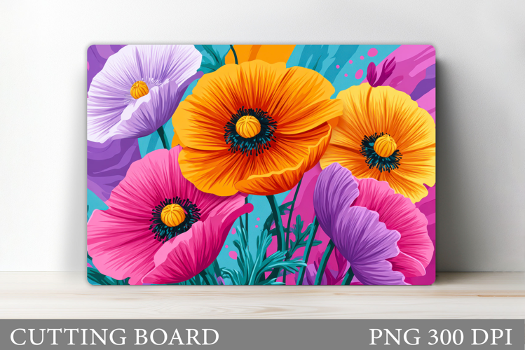 Floral Cutting Board Design. Flowers Cutting Board