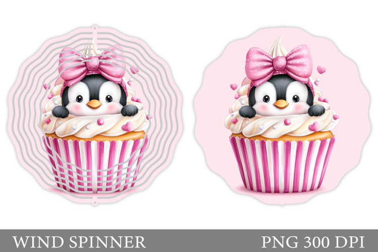 Cute Penguin Wind Spinner. Christmas Wind Spinner Design