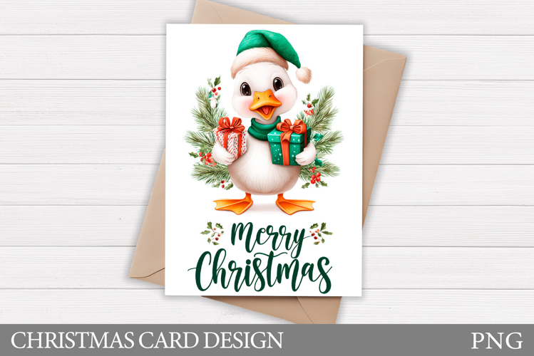 Goose Christmas Card Printable. Christmas Card Design