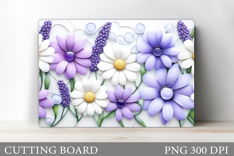 Floral Cutting Board Design. Flowers Cutting Board