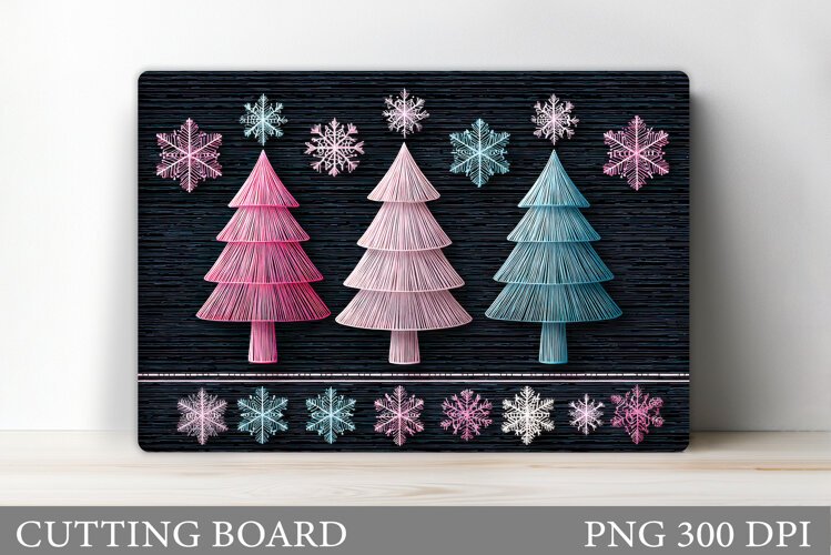 Christmas Tree Cutting Board. Christmas Tree Sublimation example image 1
