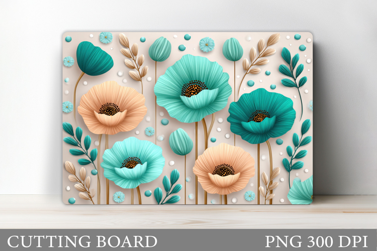 Flowers Cutting Board. Floral Cutting Board Sublimation