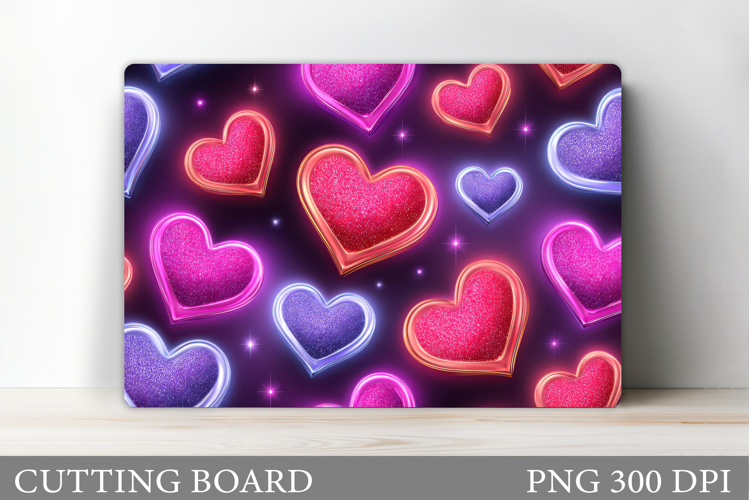 Hearts Cutting Board Design. Valentines Cutting Board