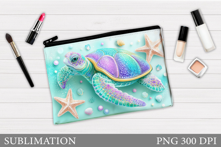 Turtle Makeup Bag Design. Sea Turtle Makeup Pouch
