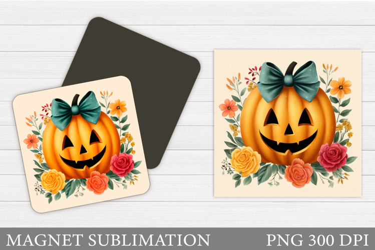 Halloween Pumpkin Magnet. Halloween Magnet Sublimation