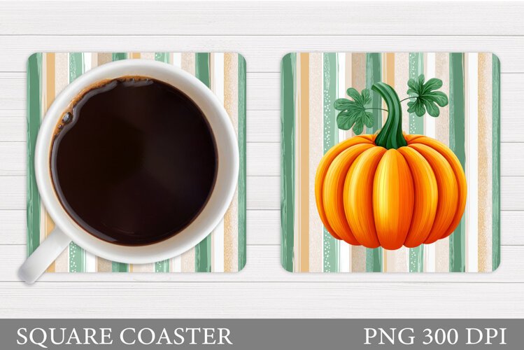 Pumpkin Coaster Design. Pumpkin Sublimation example image 1