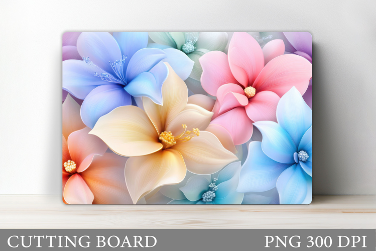 Flowers Cutting Board. Floral Cutting Board Sublimation