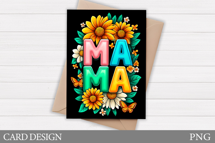 Mothers Day Card Printable. Floral Card Design