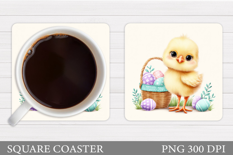 Easter Chick Coaster Design. Easter Coaster Sublimation