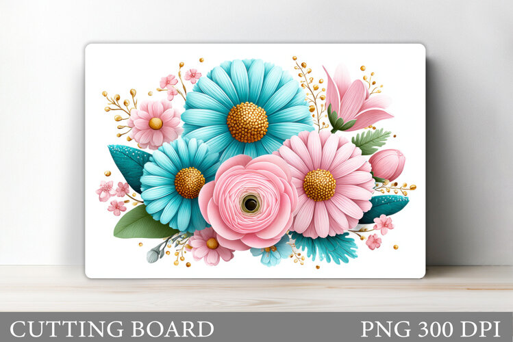 Flowers Cutting Board. Floral Cutting Board Sublimation example image 1