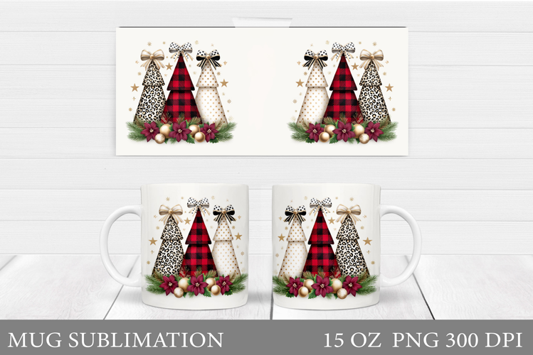 Christmas Tree Mug Design. Christmas Tree Sublimation