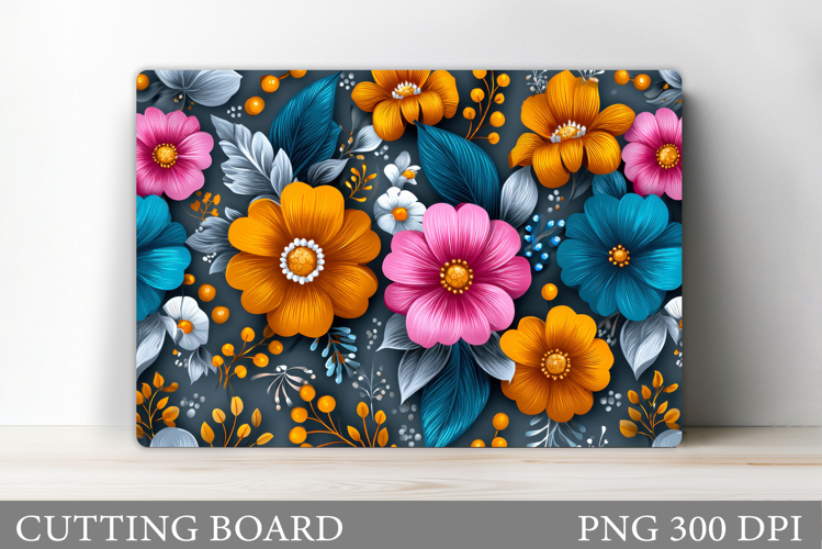 Flowers Cutting Board. Floral Cutting Board Sublimation
