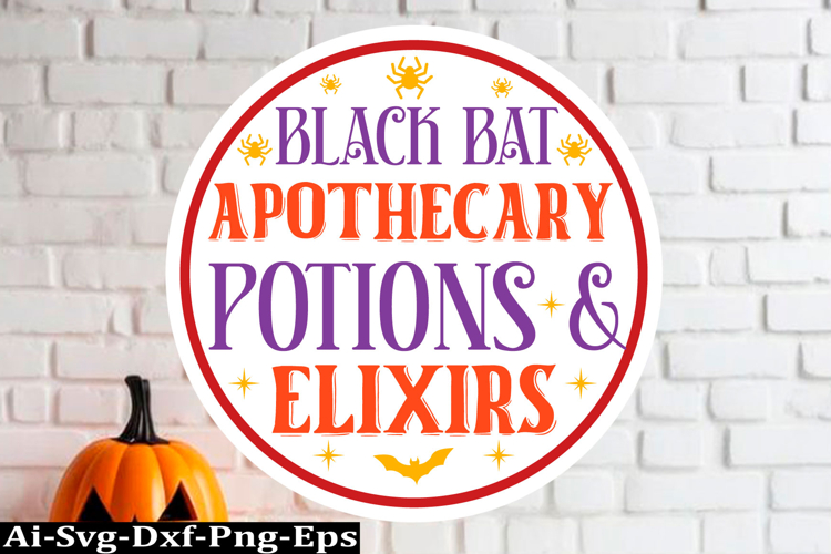 Halloween round sign Svg Design,Halloween Quotes Spooky Hall