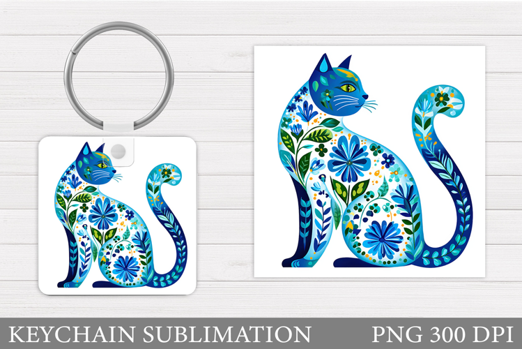 Cat Keychain Design. Cat Sublimation