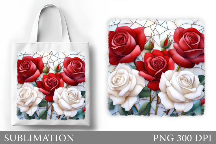 Roses Tote Bag Sublimation. Flowers Sublimation