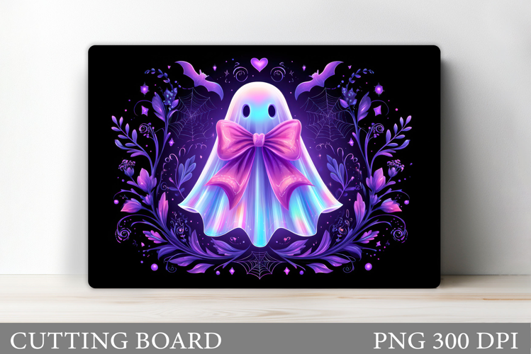 Ghost Cutting Board Sublimation. Halloween Cutting Board