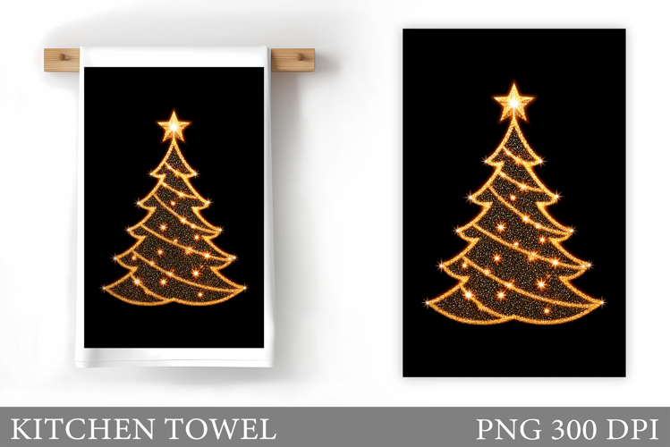Christmas Tree Kitchen Towel. Christmas Kitchen Towel Design