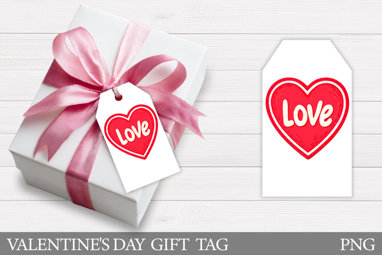 Valentines Gift Tag Design. Heart Gift Tag Printable