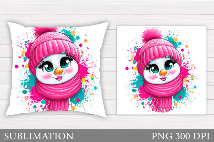 Christmas Penguin Pillow. Christmas Pillow Sublimation example image 1