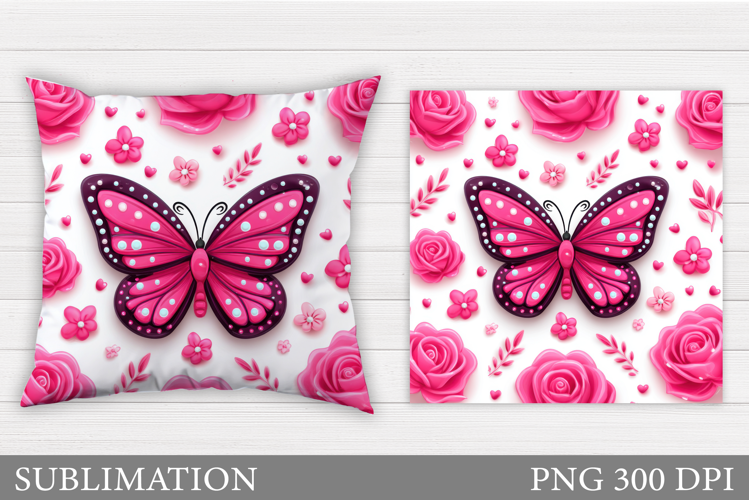 Butterfly Sublimation. Butterfly Pillow Design