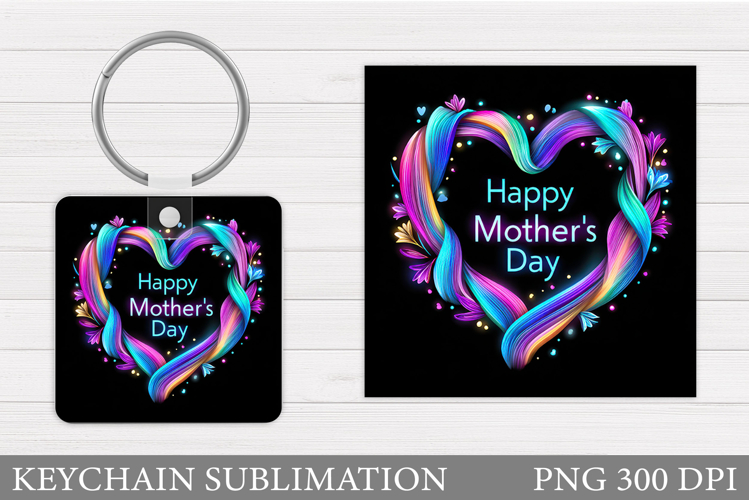 Mothers Day Keychain Design. Mama Keychain Sublimation