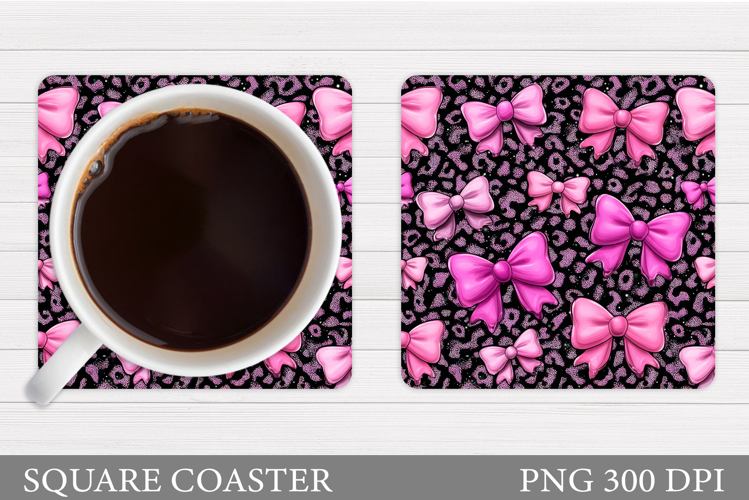 Bows Coaster Design. Bows Sublimation