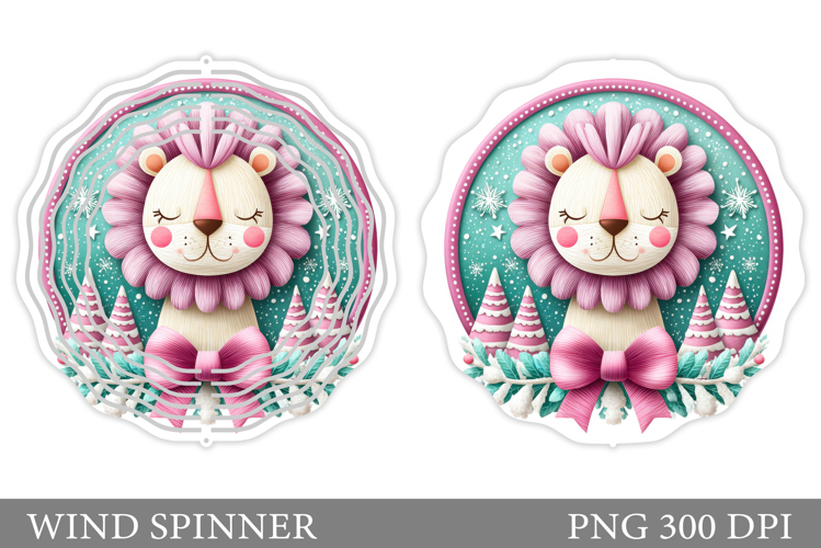 Christmas Lion Wind Spinner. Christmas Wind Spinner Design