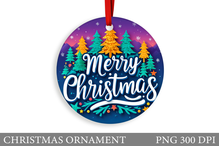 Christmas Tree Christmas Ornament. Winter Christmas Ornament