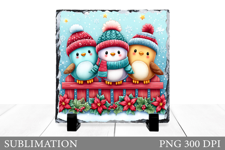 Christmas Bird Sublimation. Christmas Bird Slate Design