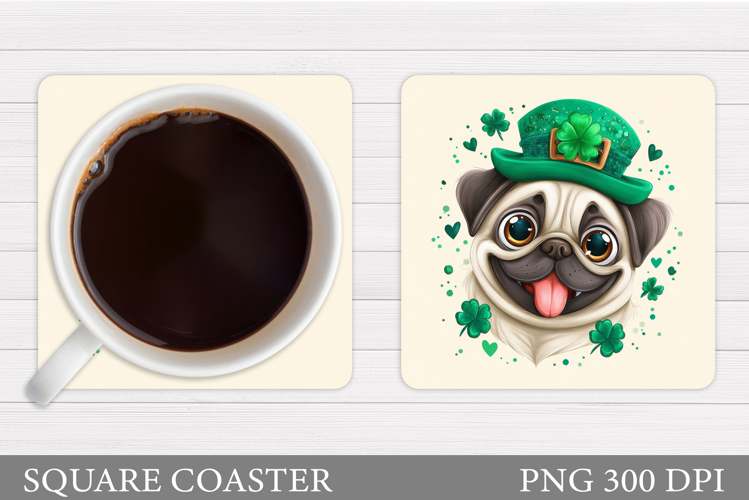 St Patrick Dog Coaster. St Patrick Coaster Sublimation