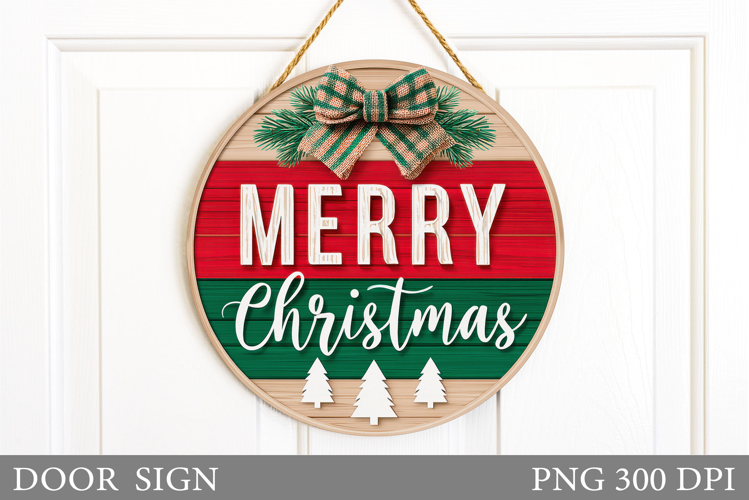 Christmas Door Sign Design. Merry Christmas Door Sign