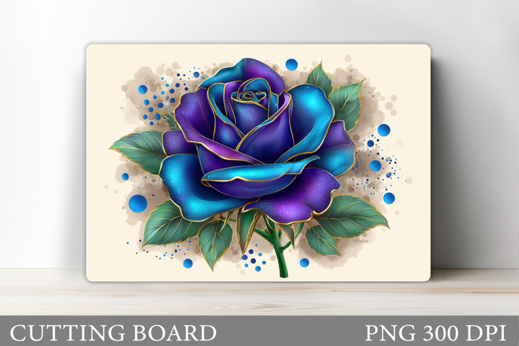Rose Cutting Board Sublimation. Flowers Cutting Board Design
