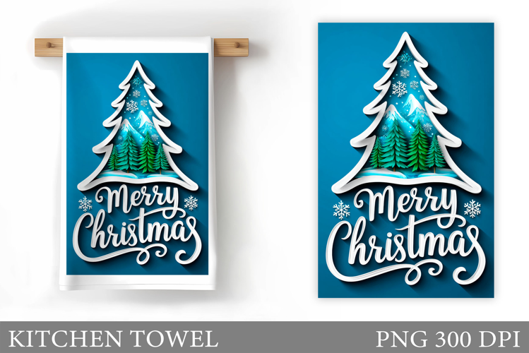 Christmas Tree Kitchen Towel. Christmas Kitchen Towel Design