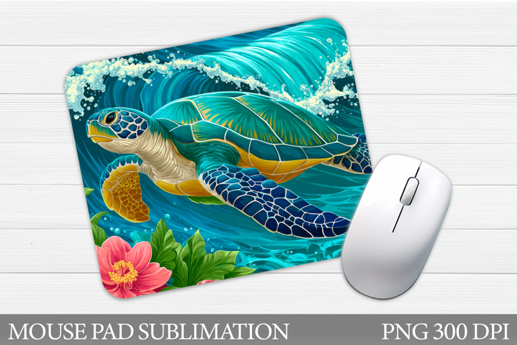 Turtle Mouse Pad Design. Sea Turtle Sublimation