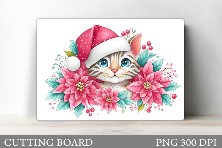 Christmas Cat Cutting Board. Christmas Cutting Board Design