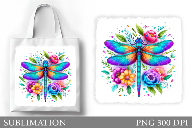 Dragonfly Tote Bag Design. Dragonfly Sublimation