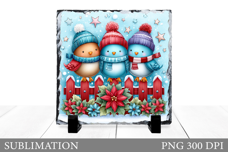 Christmas Bird Sublimation. Christmas Bird Slate Design