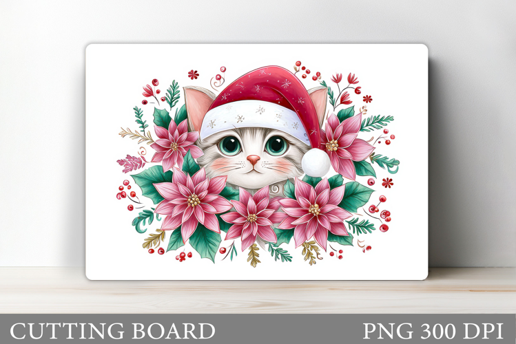 Christmas Cat Cutting Board. Christmas Cutting Board Design