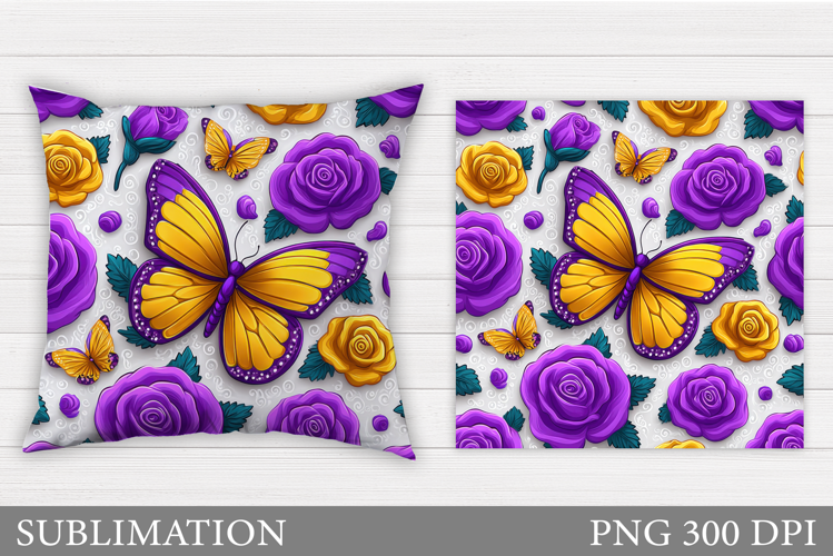 Butterfly Pillow Sublimation. Butterfly Sublimation