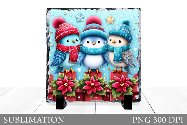 Christmas Bird Sublimation. Christmas Bird Slate Design